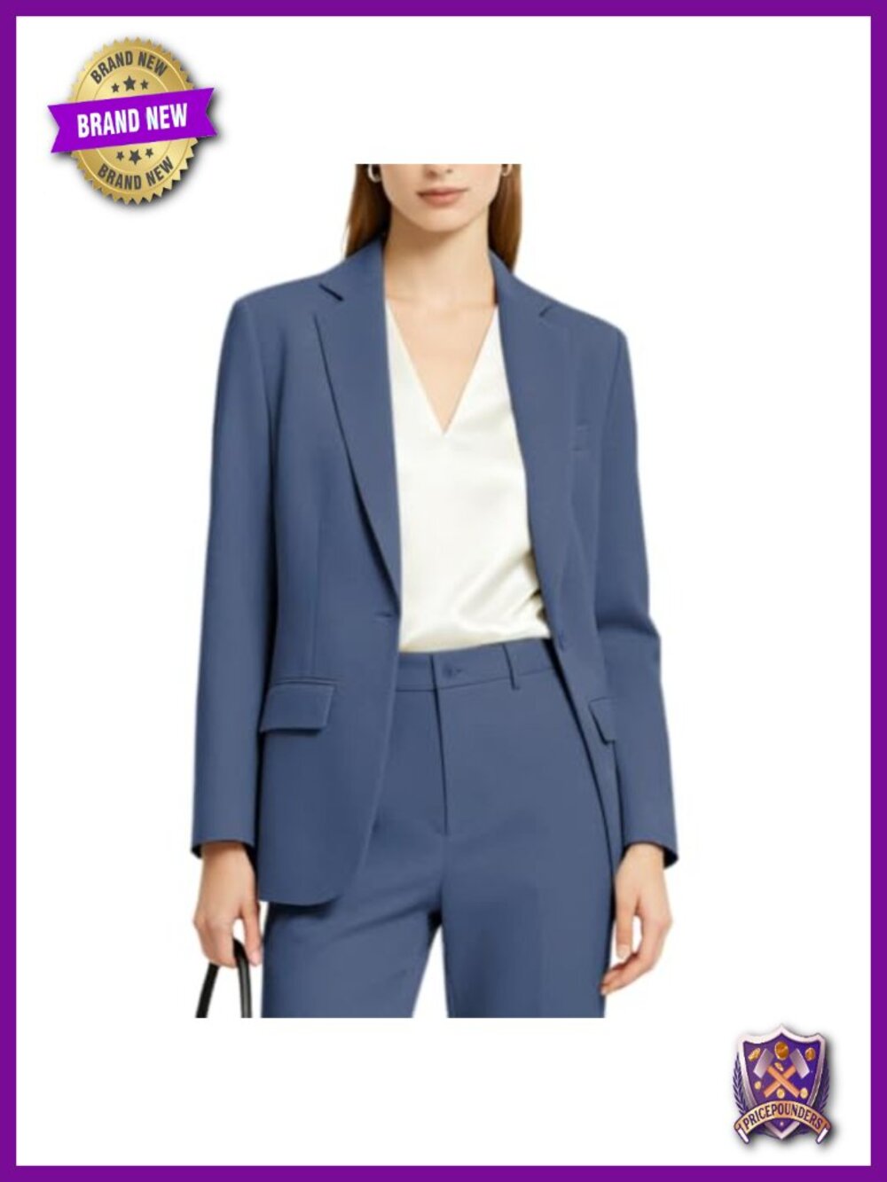 Women's 2 Piece Pantsuit Set Slim Fit Business Office Blazer & Trousers